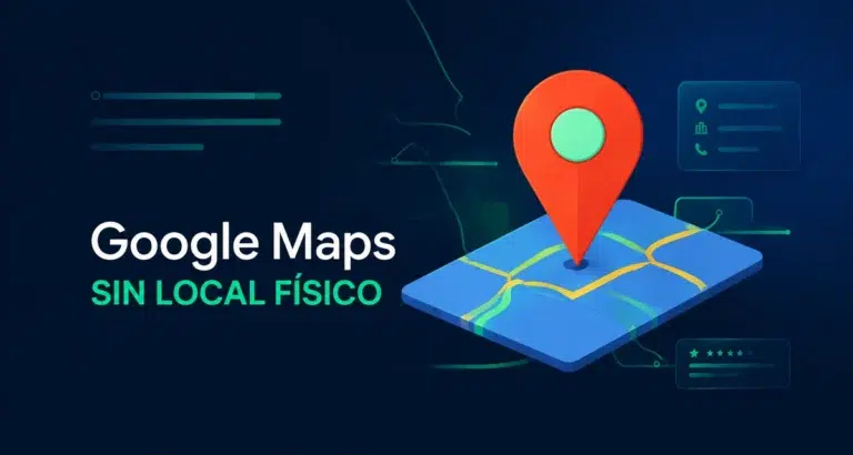Ilustracion de un pin de Google Maps sobre un mapa, representando como aparecer en Google Maps sin tener un local fisico
